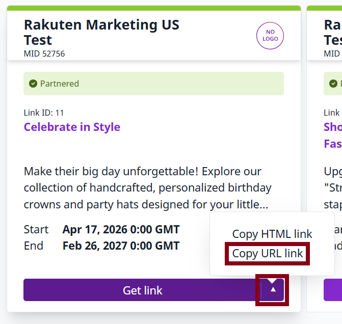Screenshot showing how to copy URL Link.